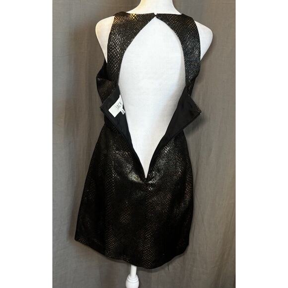 JACK BY BB DAKOTA Women's Metallic Snake print metal bronze Dress Size 6 - Picture 16 of 16